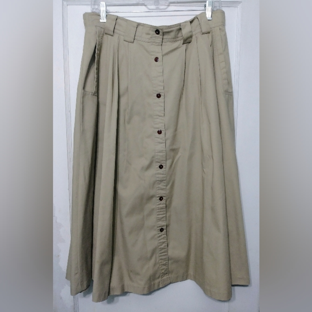 Allison Smith Petites Khaki A-line Skirt size 14